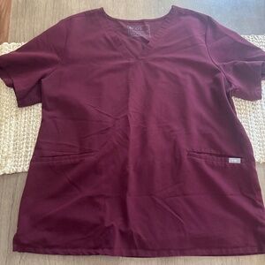 Figs scrub set burgundy